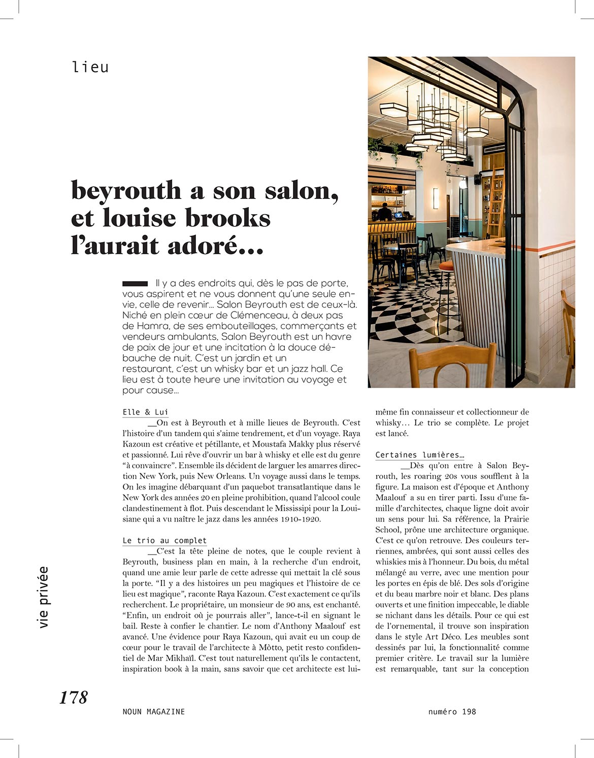 Beyrouth a son salon, et louise brooks l’aurait adore… -Lieu Noun Magazine